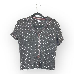 Gray and Pink Polka Dot Pajama Set